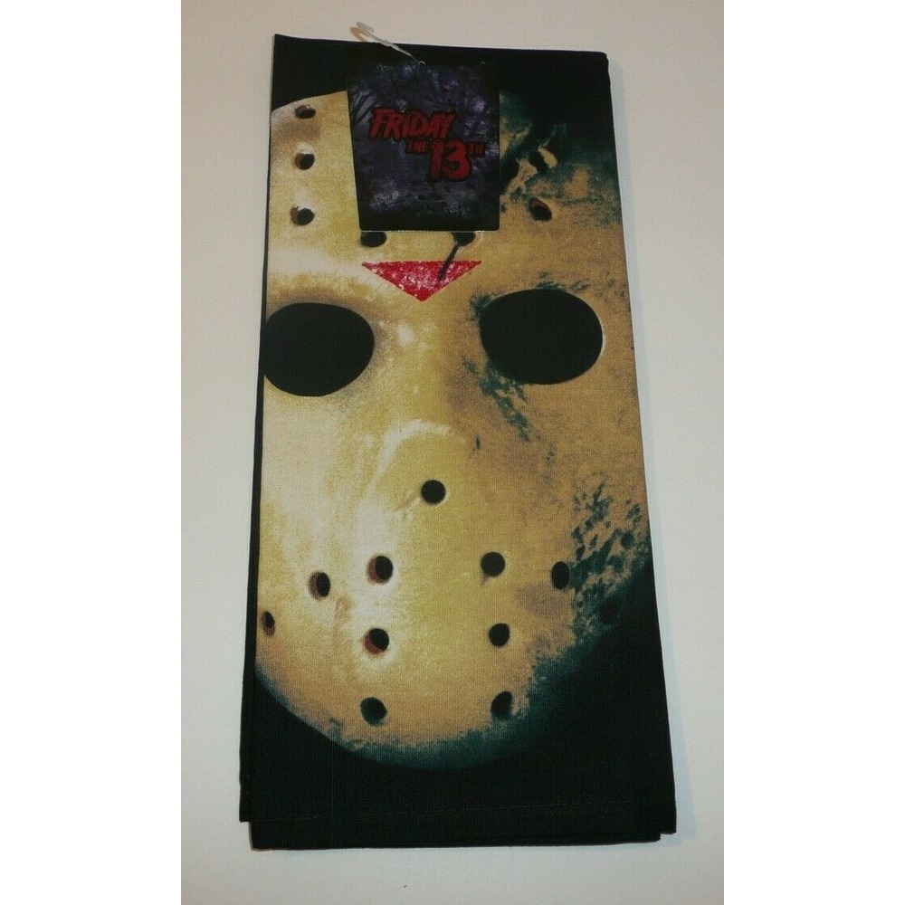 Friday the 13th Decorative Kitchen Dish Towel Novelty Halloween Decor Jason Mask